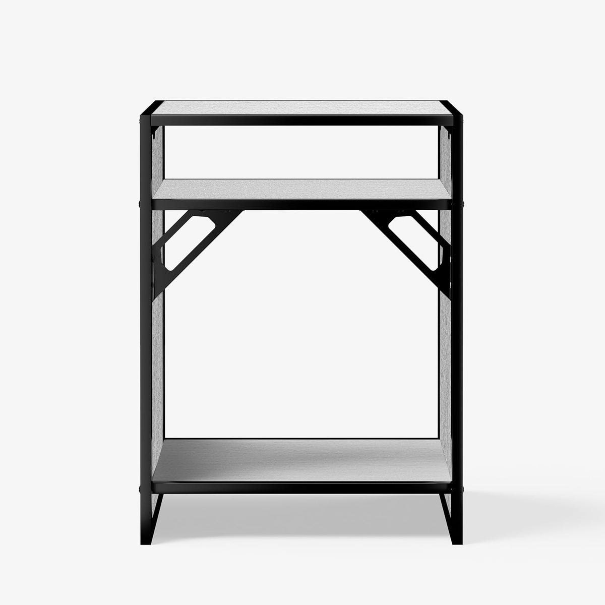 LANDEN Gray Metal Frame Stand, Three-Shelf for Fish Tanks up to 30 Gal, CLX60-60X45X80cm