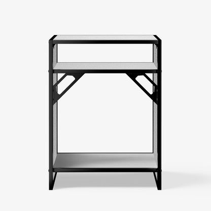 LANDEN Gray Metal Frame Stand, Three-Shelf for Fish Tanks up to 30 Gal, CLX60-60X45X80cm