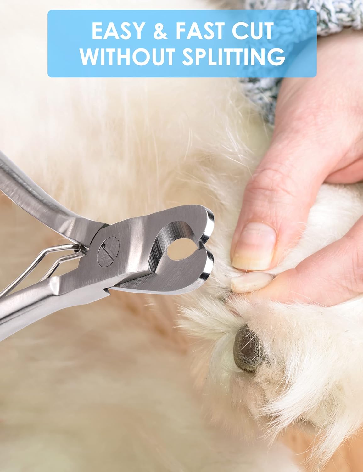 Gobeigo Upgrade Wide Open Dog Nail Clippers for Large Dogs Cut Like Butter, Heavy Duty Dog Nail