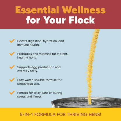 Flock PRO Hen Boost - Digestive Supplement for Hens | Chicken Vitamins and Supplements |