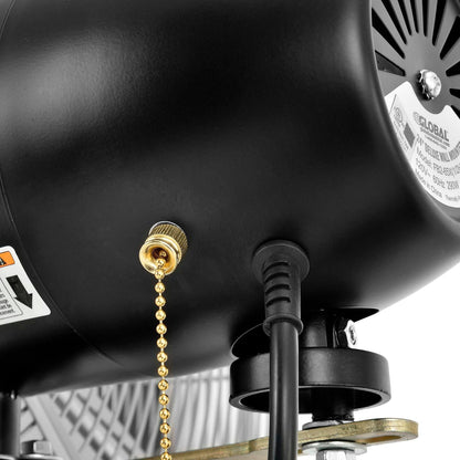 Global Industrial Deluxe Wall Mount Fan, 30" Diameter, Fixed and Oscillating Head, 3 Speed, 10,000