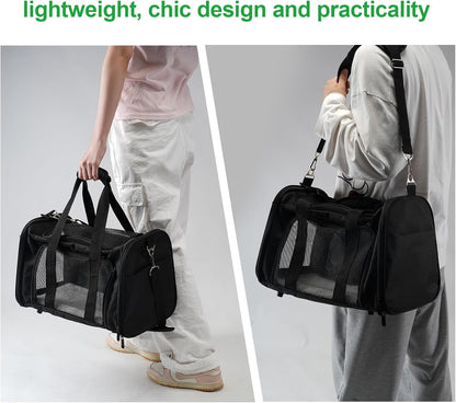 Roaringkitty Travel in Style: Portable Pet Carrier for Small Pets up to 15 Lbs- Airline Approved