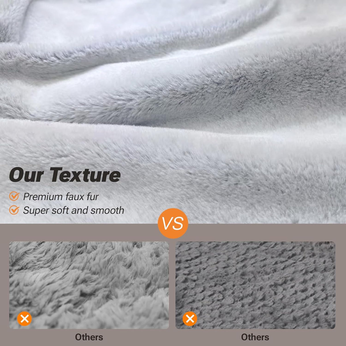 Soft Touch Orthopedic XL Dog Bed for Large Dogs with Faux Fur Top, Waterproof Pet Couch Bed with