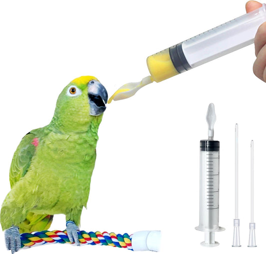 Baby Bird Feeding Syringe,Parrot Small Pet,Manual Syringe Feeder, Milk Water,Liquid