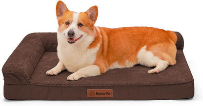 Orthopedic Dog Bed, 3 Inch Memory Foam Dog Beds for Large Dogs, Washable Removable Cover, Nonskid