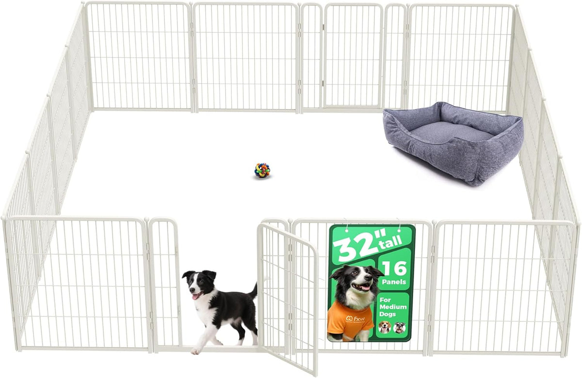 FXW Homeplus Unleashed Indoor Dog Playpen - Stress-Free and Safe Play, Heavy Duty 32 Inch 16 Wire