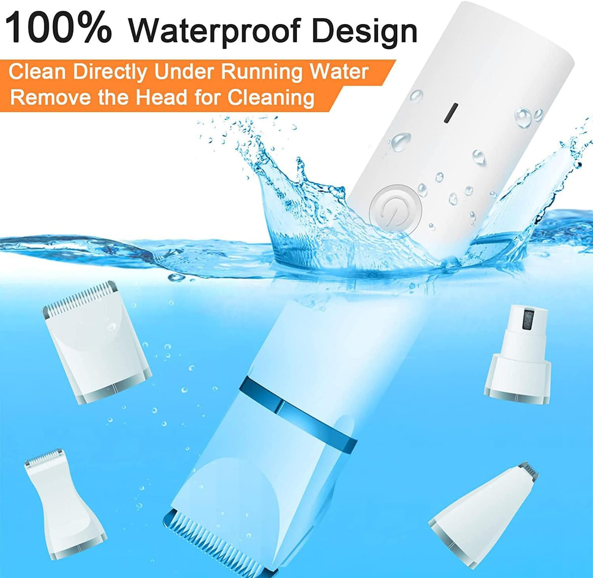 Dog Clippers Grooming Kit Hair Clipper-Low Noise Paw Trimmer- Rechargeable - Cordless Quiet Nail