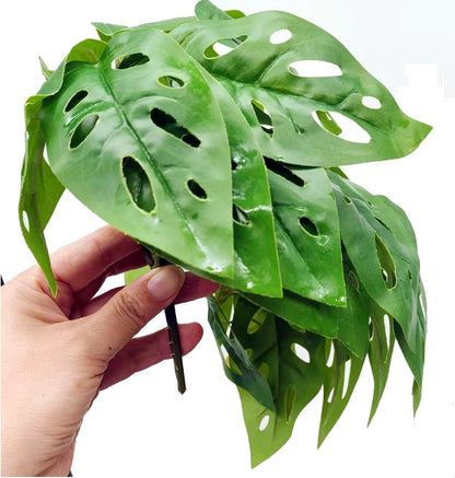 Reptile Plants for Terrarium Decor, Amphibian Habitat Decor, Reptile Tank Accessories, Artificial