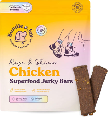 Bundle x Joy Rise & Shine Dog Treats, Chicken Jerky, Snack Bars, Puppy Training Treats, Natural
