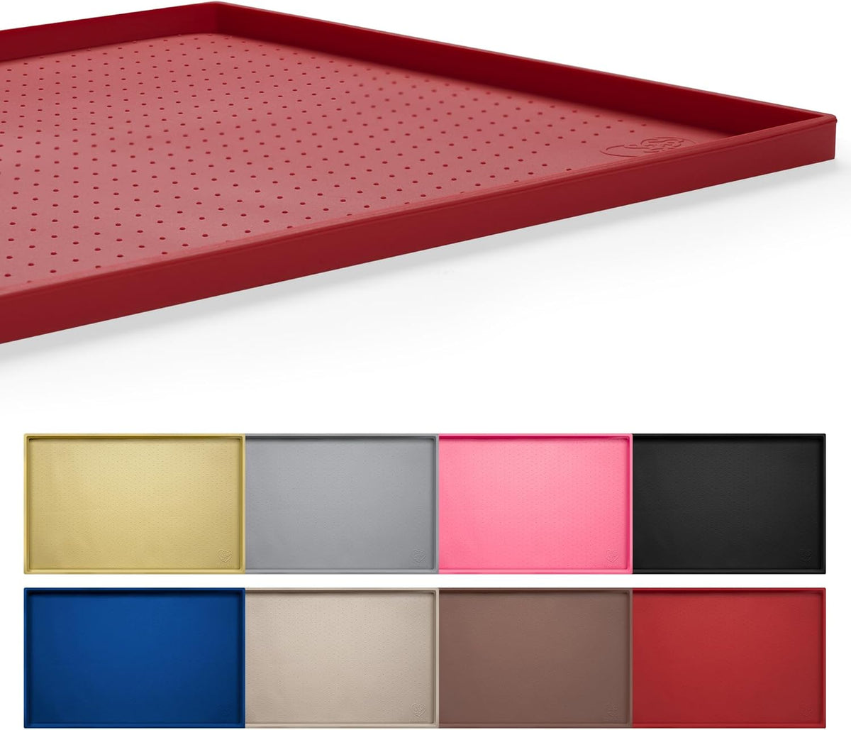 Hubulk Dog Feeding Mat,100% Waterproof Food Grade Silicone Pet Food and Water Bowl