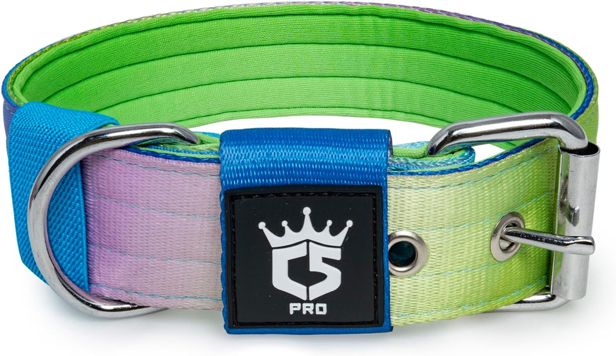 TSPRO Tactical Dog Collar 1.5 Inch Wide Thick Dog Collars with Heavy Duty Metal Buckle, Durable