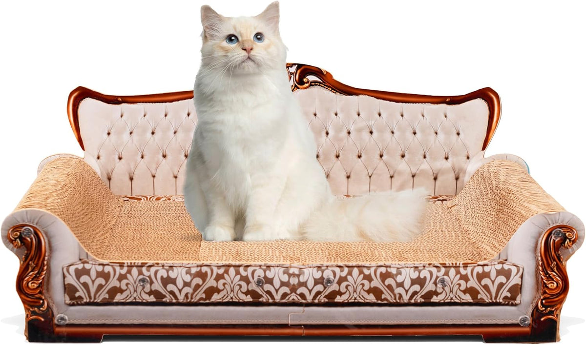Scratching Sofa, Couch Shaped Thick Scratching Cardboard, Lounge Bed for Indoor Rest&Play, Sofa