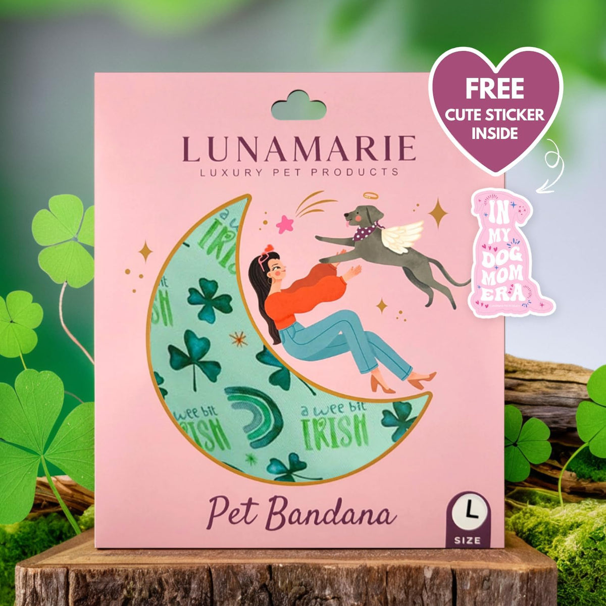 LunaMarie - Luxury Pet Birthday Bandanas -Premium & Silky Poly Fabric | 100% Handmade | Custom