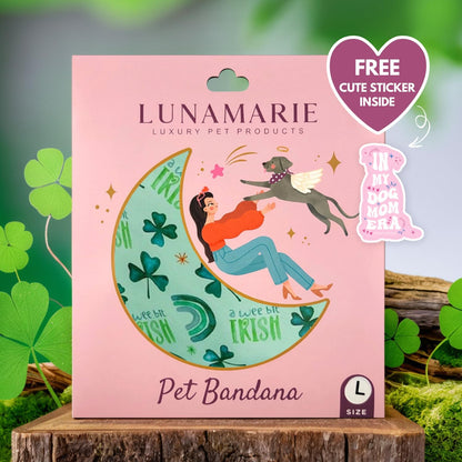 LunaMarie - Luxury Pet Birthday Bandanas -Premium & Silky Poly Fabric | 100% Handmade | Custom