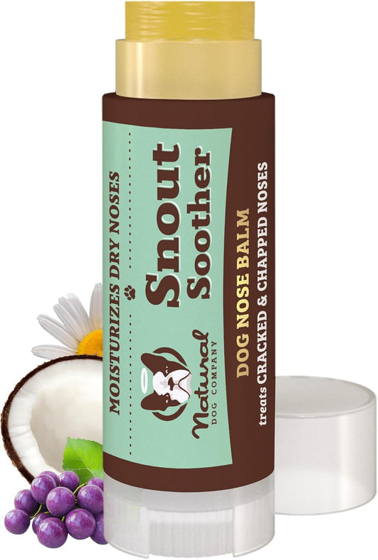 Natural Dog Company Snout Soother, Dog Nose Balm, Wax & Cream for Dry, Cracked Noses, Heals &