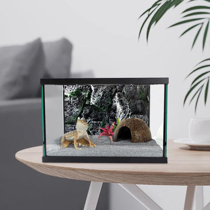 Reptile Glass Terrarium Tank 12 * 12 * 8" Full View with Top Ventilation, Amphibians Box Habitat