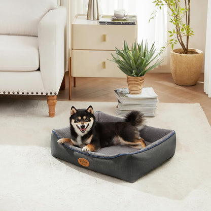 Orthopedic Dog Beds for Medium Dogs, Durable Egg Crate Foam Sofa Dog Bed wit Washable Removable
