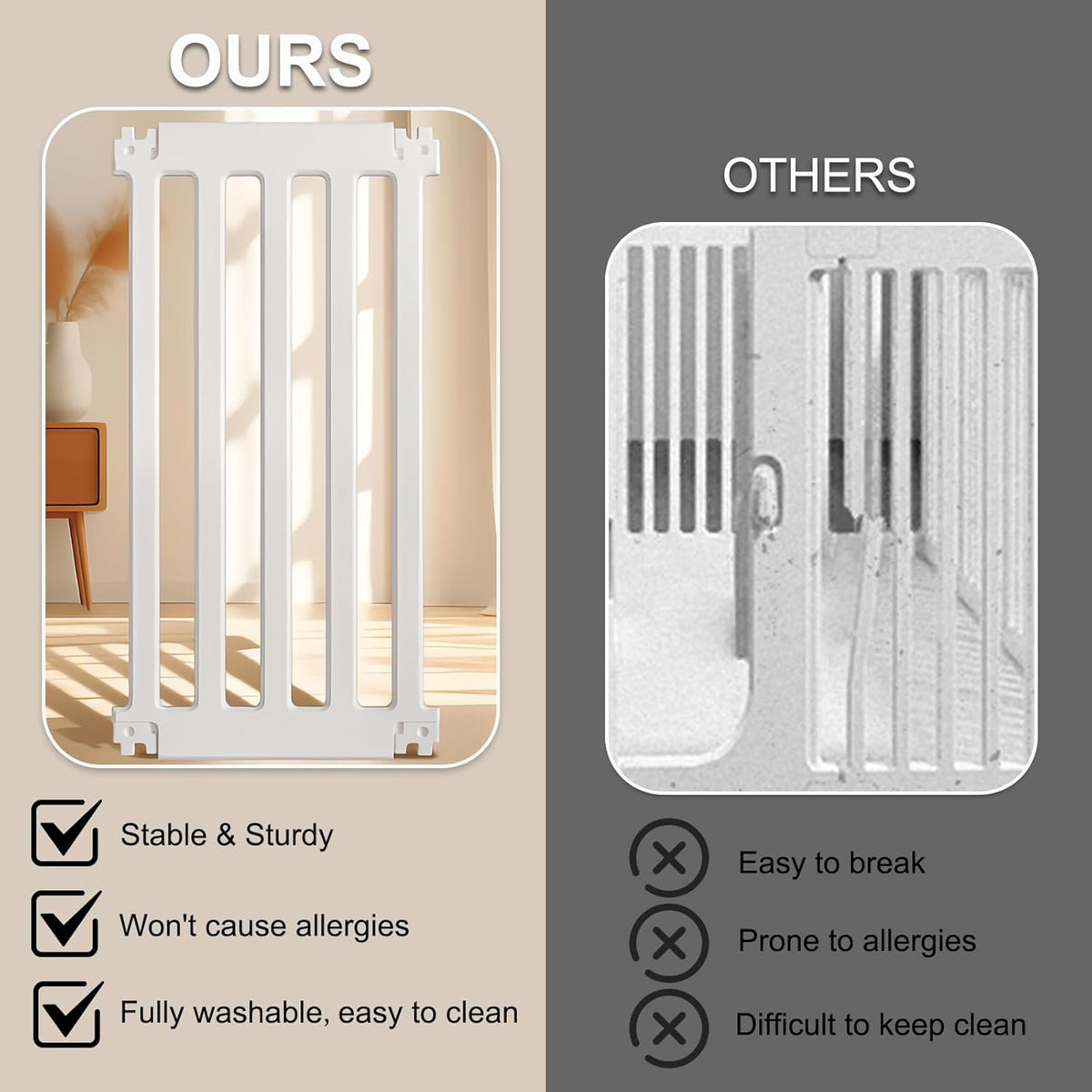 Dog Playpen with Door, 12 Panels Puppy Playpen, 25.6” H Dog Pen for Small Cats and Dogs, Pet Fence