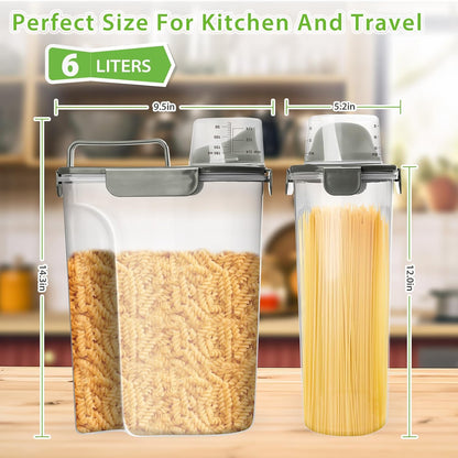 Rice Storage Container, 5 to 10lb Dry Food Airtight Dispenser, Pet Dog Cat Food Canister, BPA Free