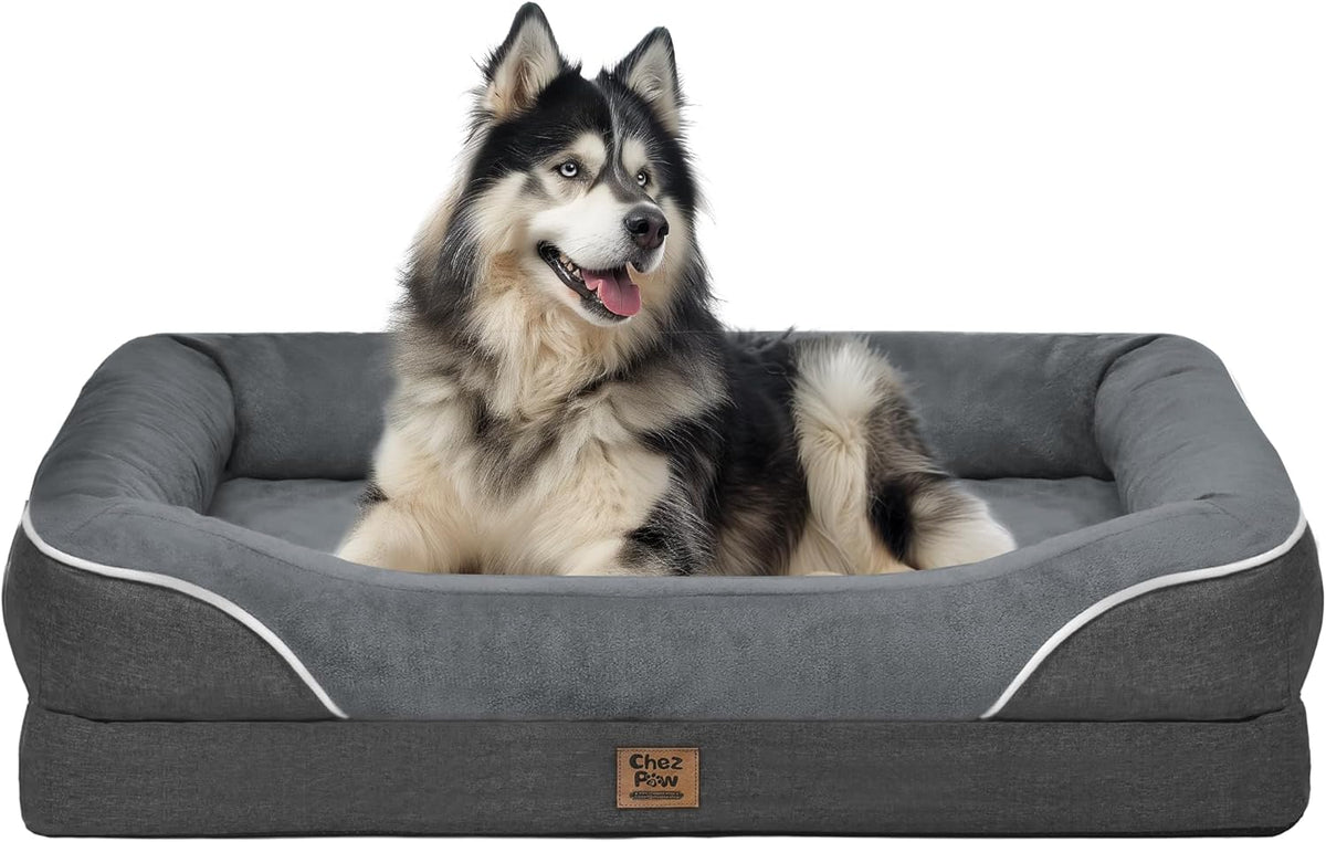 Washable Orthopedic Large Dog Bed - Dog Beds Large Sized Dogs with Removable Cover Waterproof Pet