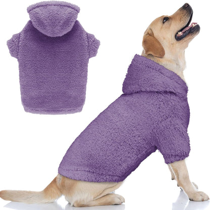 Stpiatue Dog Hoodie (Purple) - Warm Polyester Hooded Sweater for Extra Large Dogs, XX-Large, 36''