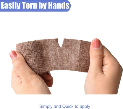 9 Pack 2" x 5 Yards Self Adhesive Bandage Wrap Self Stick Wrap for Ankle, Wrist, Finger, Sports