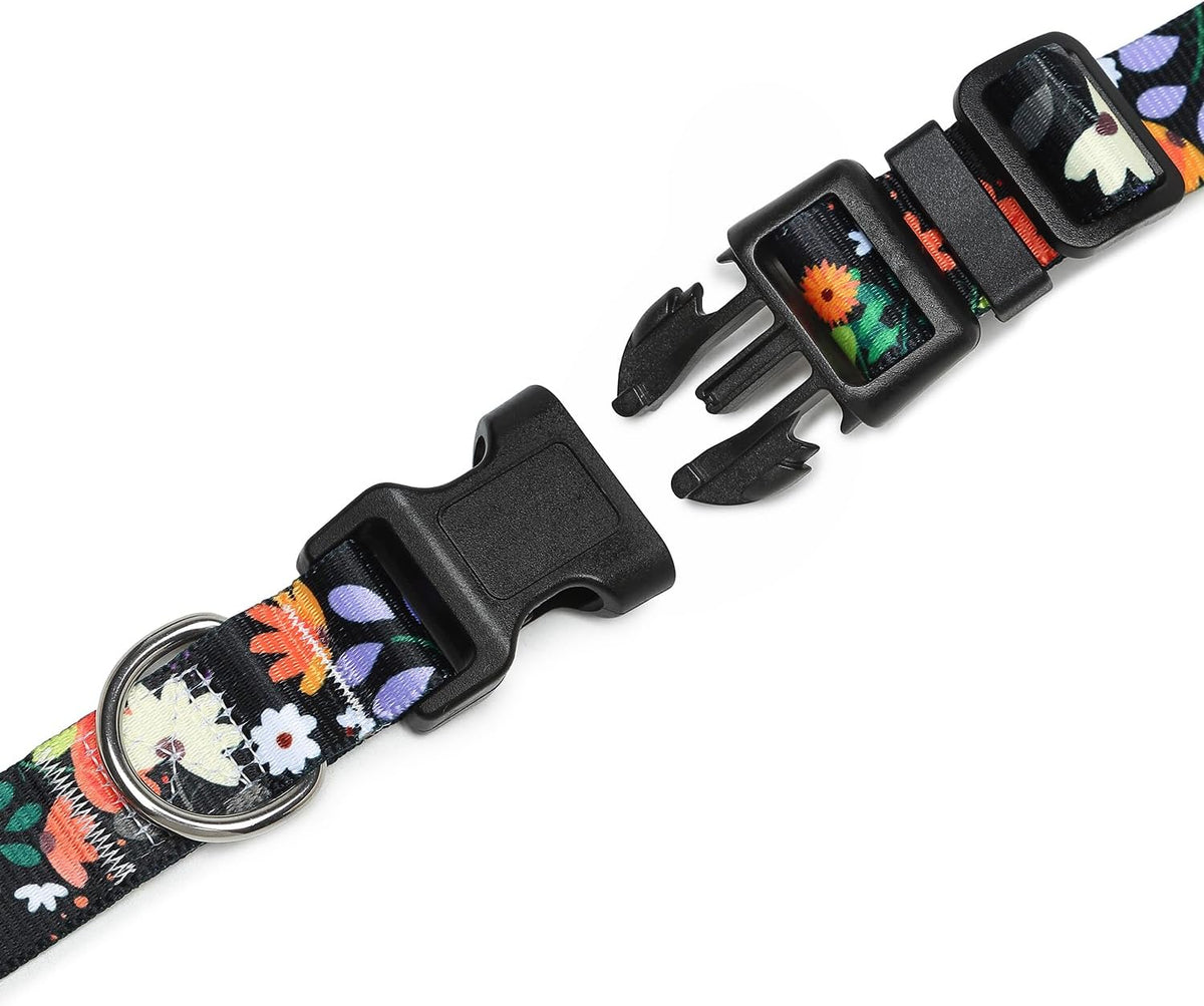 Mercano Adjustable Dog Collar - Special Design Patterns, Soft Nylon Comfortable Durable Pet Collar