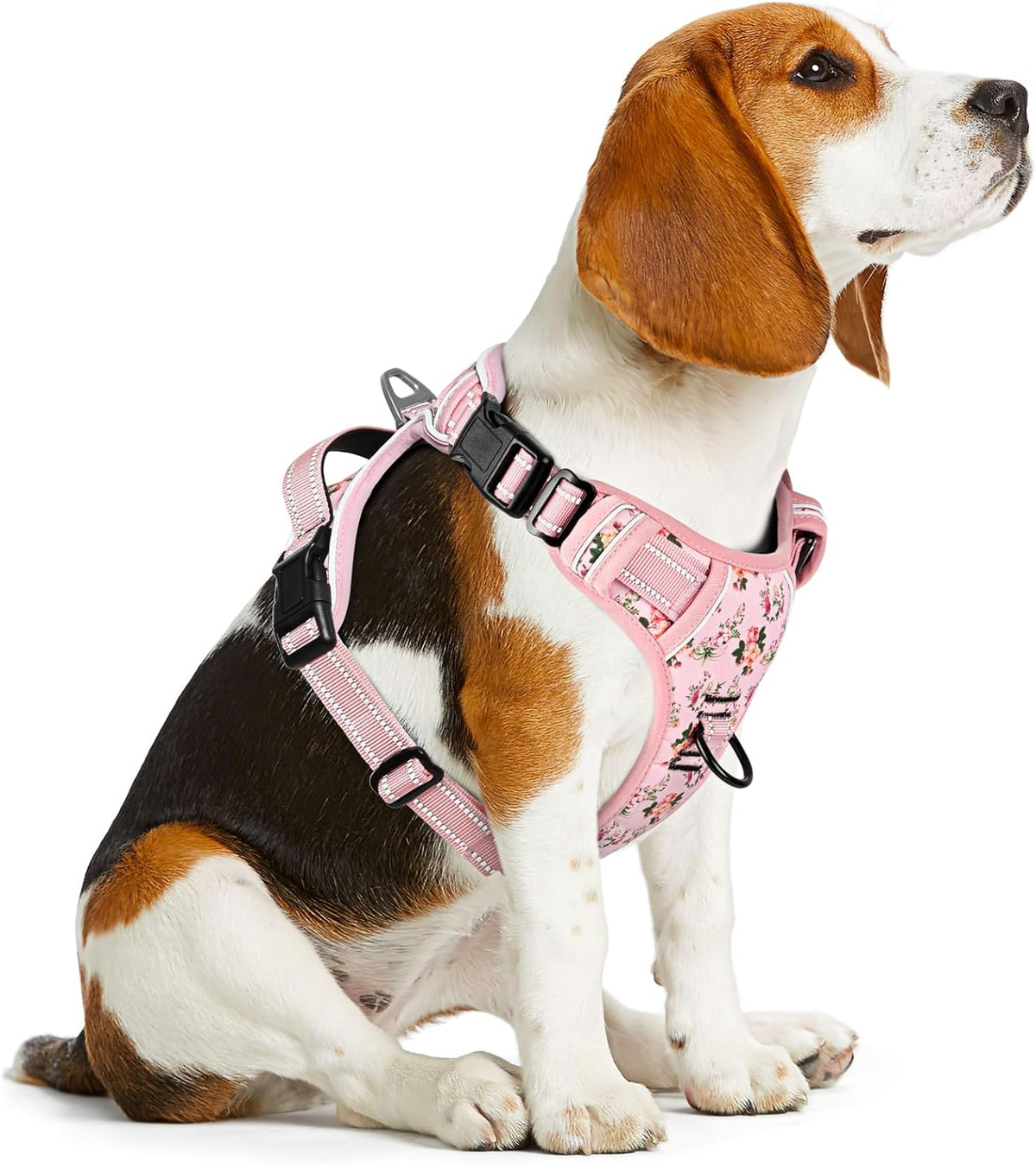 Timos No Pull Dog Harness, Release at Neck Reflective 3 Snap Buckles Adjustable No Choke Pet Vest