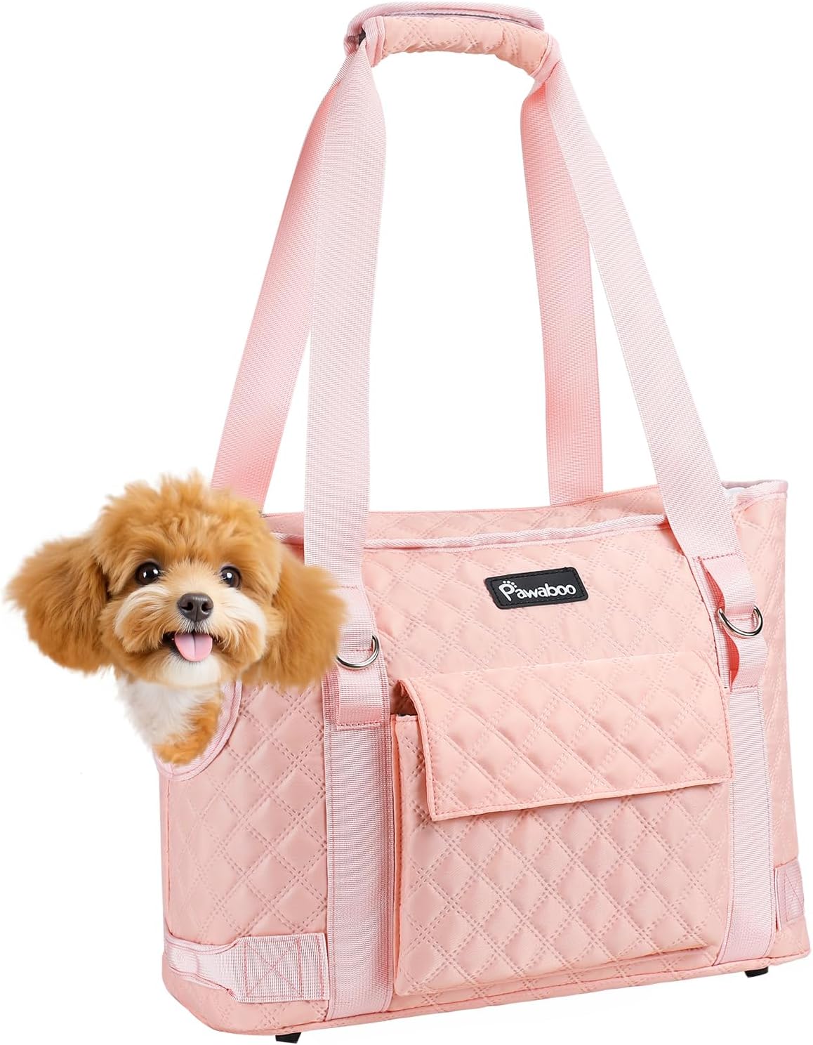 Pawaboo Dog Purse Carrier for Small Dogs with Pocket, Lightweight Dogs and Puppies Tote Bag