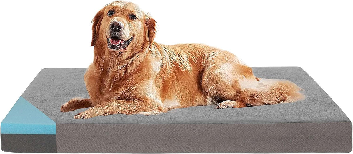 Orthopedic Memory Foam Dog Bed, Cooling Dog Beds for Extra Large Dogs -Waterproof Pet Bed for Crate