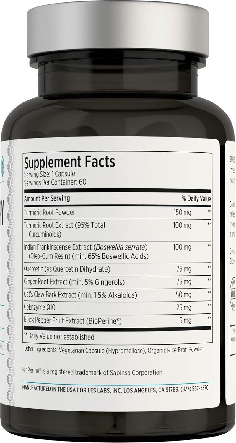 LES Labs Inflammatory Health – Joint Support, Muscle Function & Relaxation, Mobility– Turmeric