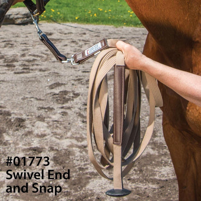 Schneiders Dura-Tech German Web Cord Lunge Line for Horses | Soft Grip Ribbed Webbing | Lightweight