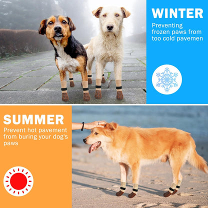 SCENEREAL Dog Socks to Prevent Licking Paws for Hardwood Floors Anti Slip, Dog Grippy Socks Shoes