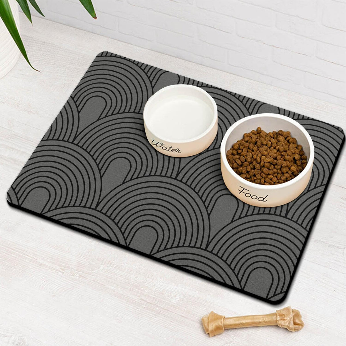 Dog Food Mats for Floors Absorbent, Pet Cat Food Mat - Quick Dry Dog Bowl Mats for Food and Water
