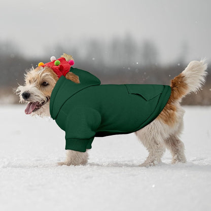 Dog Sweaters for Small Dogs Dog Hoodie Pet Sweater Solid Soft Brushed Fleece Pet Clothes Hoodie