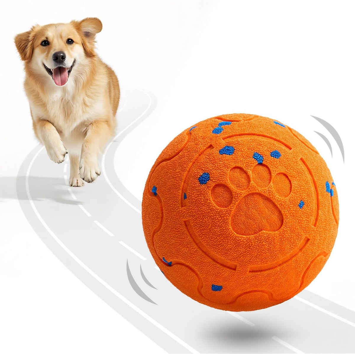 Dog Balls: Interactive Dog Ball Auto Rolling - Interactive Dog Toys for Aggressive Chewers - Bouncy