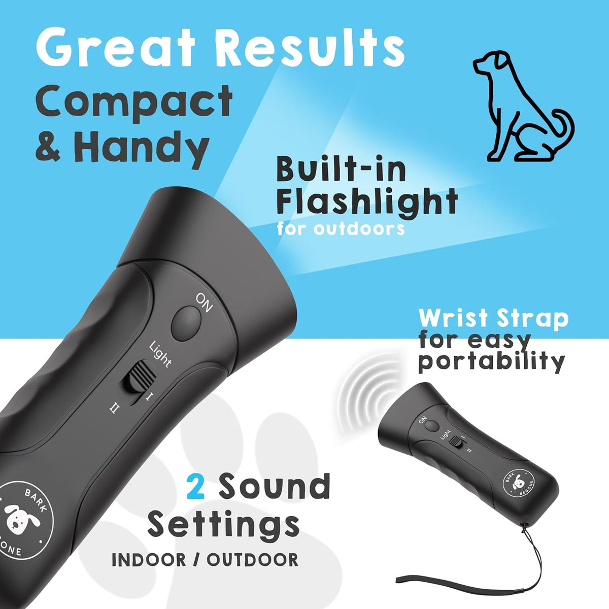 2023 Ultrasonic Dog Bark Deterrent & Behavior Corrector - Stop Barking, Jumping, Aggression Without