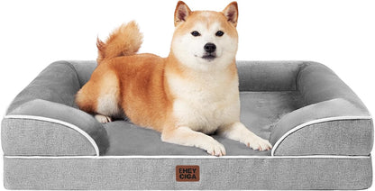 EHEYCIGA Orthopedic Dog Beds for Large Dogs, Waterproof Memory Foam Large Pet Bed with Sides