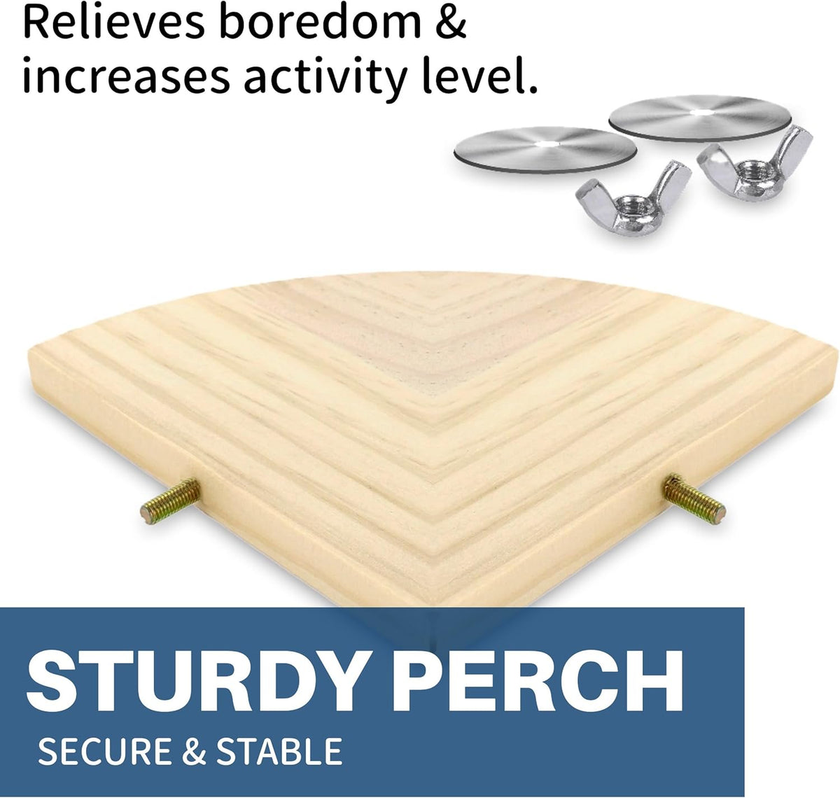 Bird Perch Corner Stand for Bird Cage Corner Platform Wood Bird Perches Corner Shelf Rest for Birds