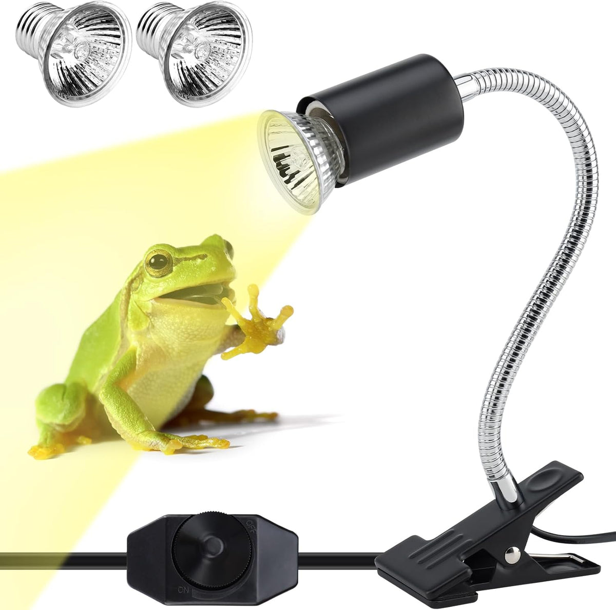 ReptileHeat Lamp The Adjustable Temperature and 360 ° Rotating Hose Crawlers Heating Lights, for