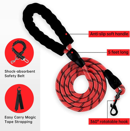 IVY&LANE No Pull Dog Harness for Large Dogs, Dog Vest Harness with Leash, Safety Belt and Storage