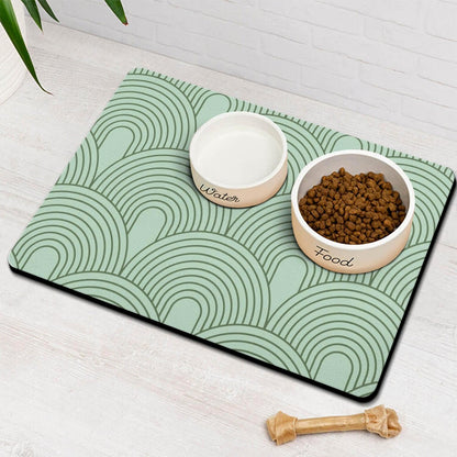 Dog Food Mats for Floors Absorbent, Pet Cat Food Mat - Quick Dry Dog Bowl Mats for Food and Water