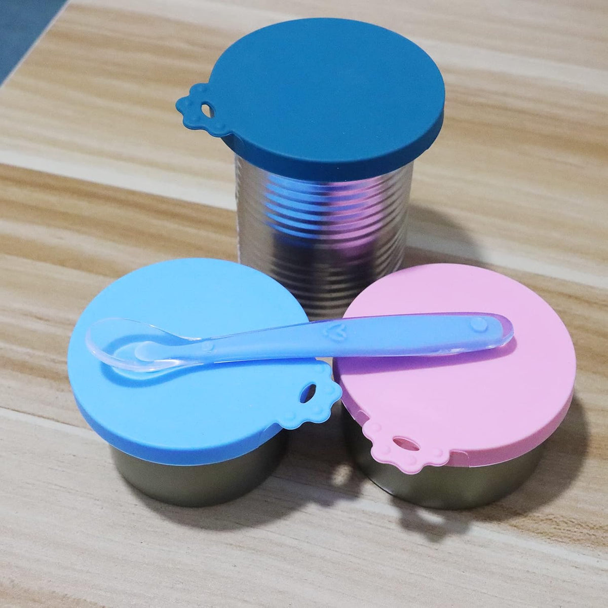 Can Lids | 4 Pack | Universal BPA Free Silicone Pet Food Can Covers | Fit Most Dog Cat Food Canned