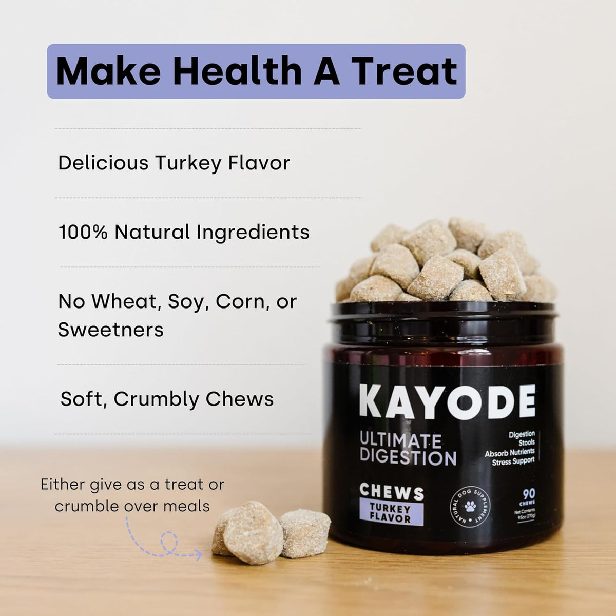Kayode Ultimate Digestion. Fast Facting Anti Diarrhea for Dogs. Dog Fart Remedy & Dog Gas Relief.