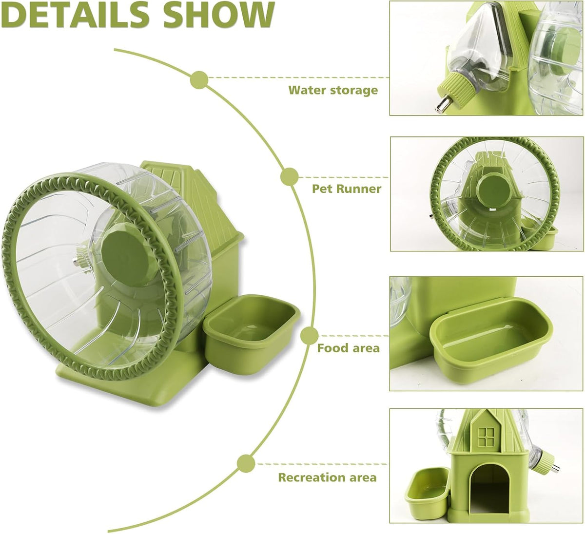 4 in 1 Silent Large Hamster Wheel Multifunctional Hamster Running Wheel Quite Running Spinner Wheel