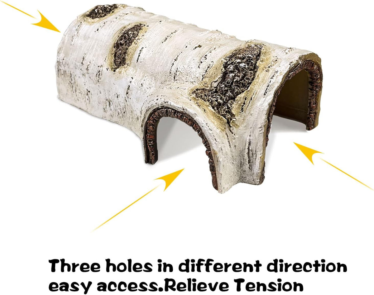 Reptile Hide Caves Simulation Tree Hideout Snake Hide Leopard Gecko Terrarium Plastic Plant Leaves