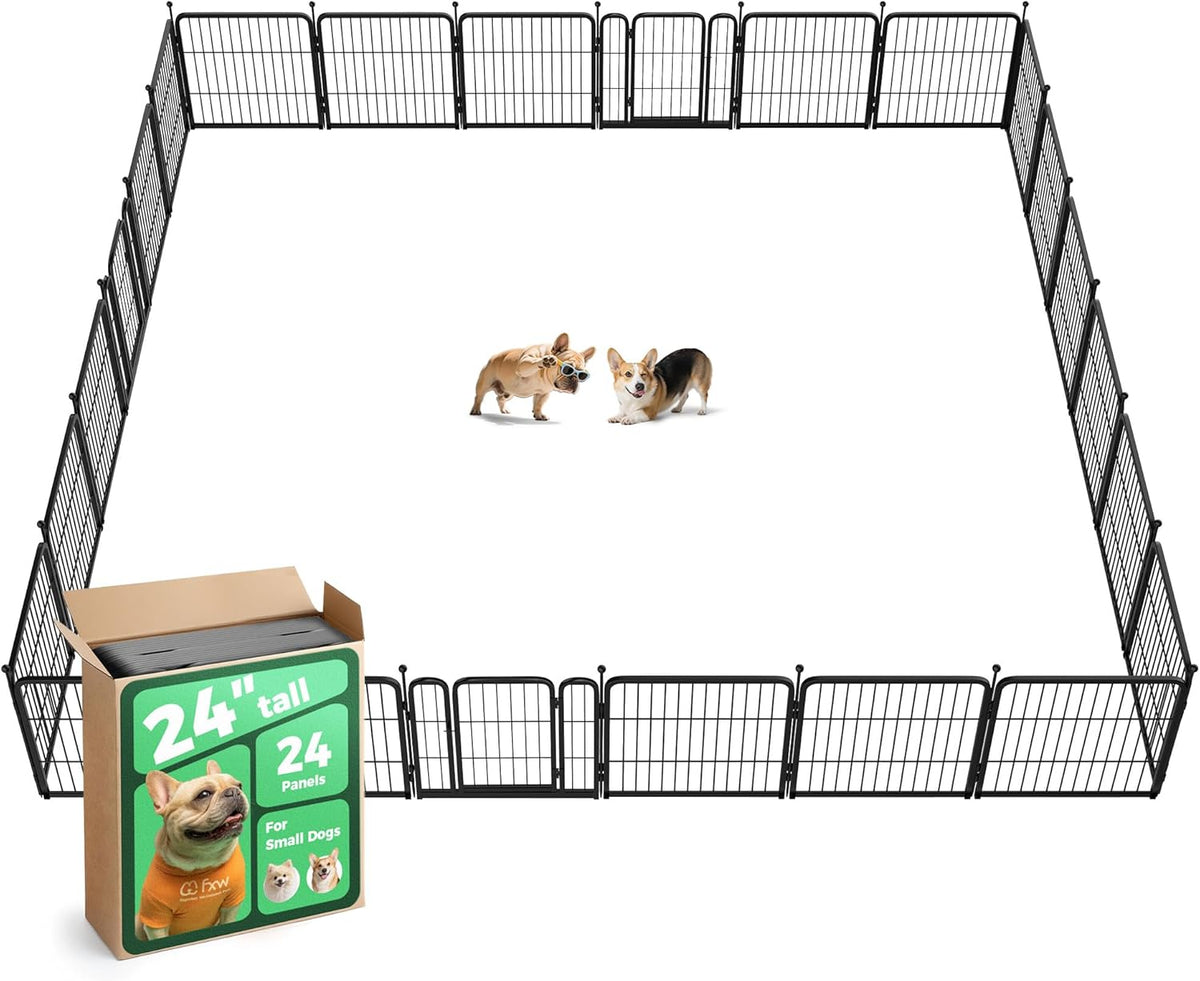 FXW Rollick Unleashed Dog Playpen for Indoor, Yard, RV Camping, 24 inch 24 Panels for Small and