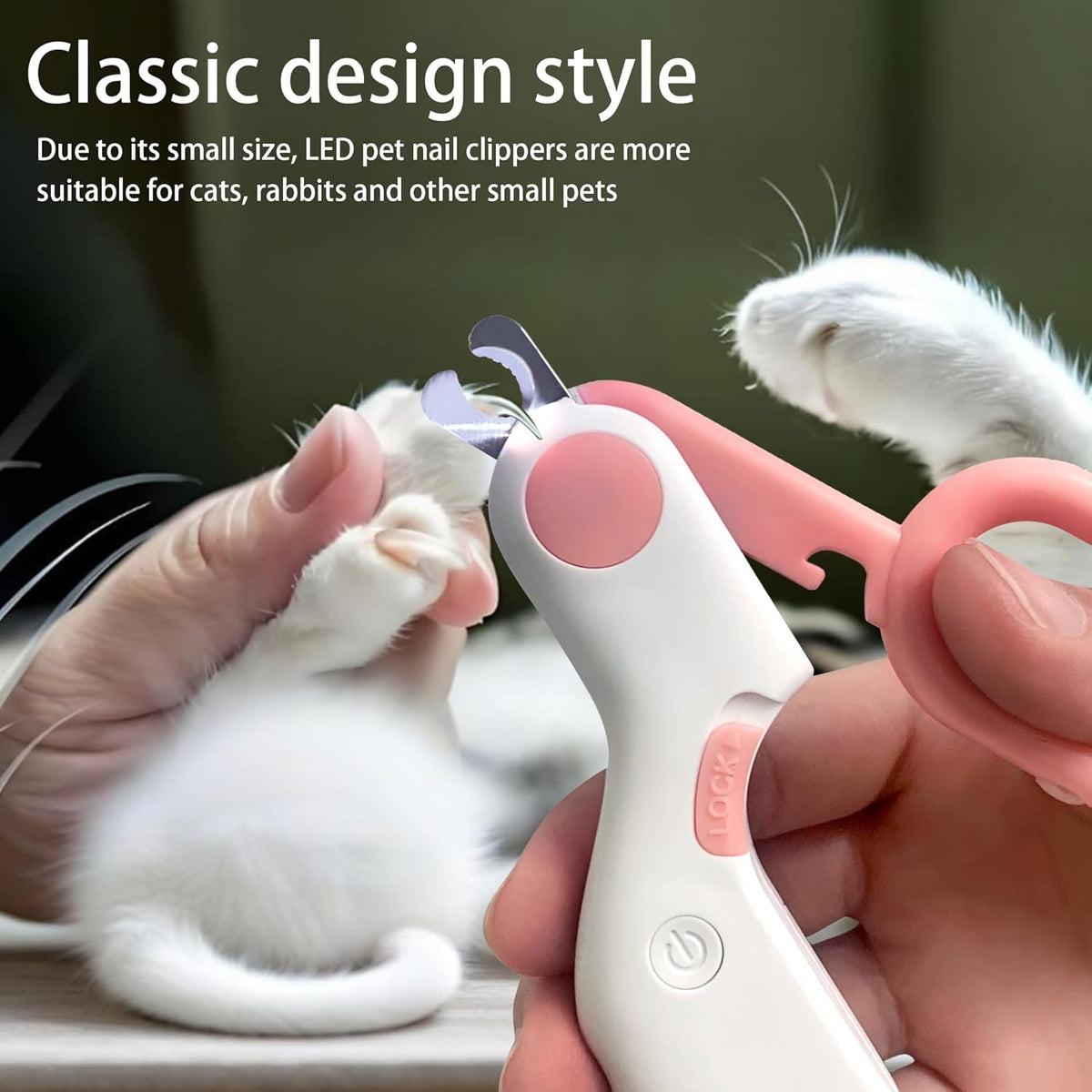 Pet Nail Clippers with LED Lights cat Nail Clippers for Indoor Cats Nail Trimmer Clippers for Small