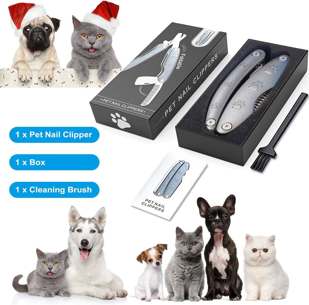 Best Dog Nail Trimmers for Anxiety Sensitive Dogs, Quiet Sharpest Smoothest Nail Clippers for Large
