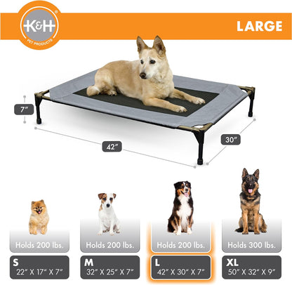 K&H Pet Products Outdoor Elevated Dog Cot, Breathable Cooling Elevated Cot Hammock Pet Bed for